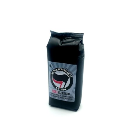 Antifa Solidaritäts-Espresso gemahlen